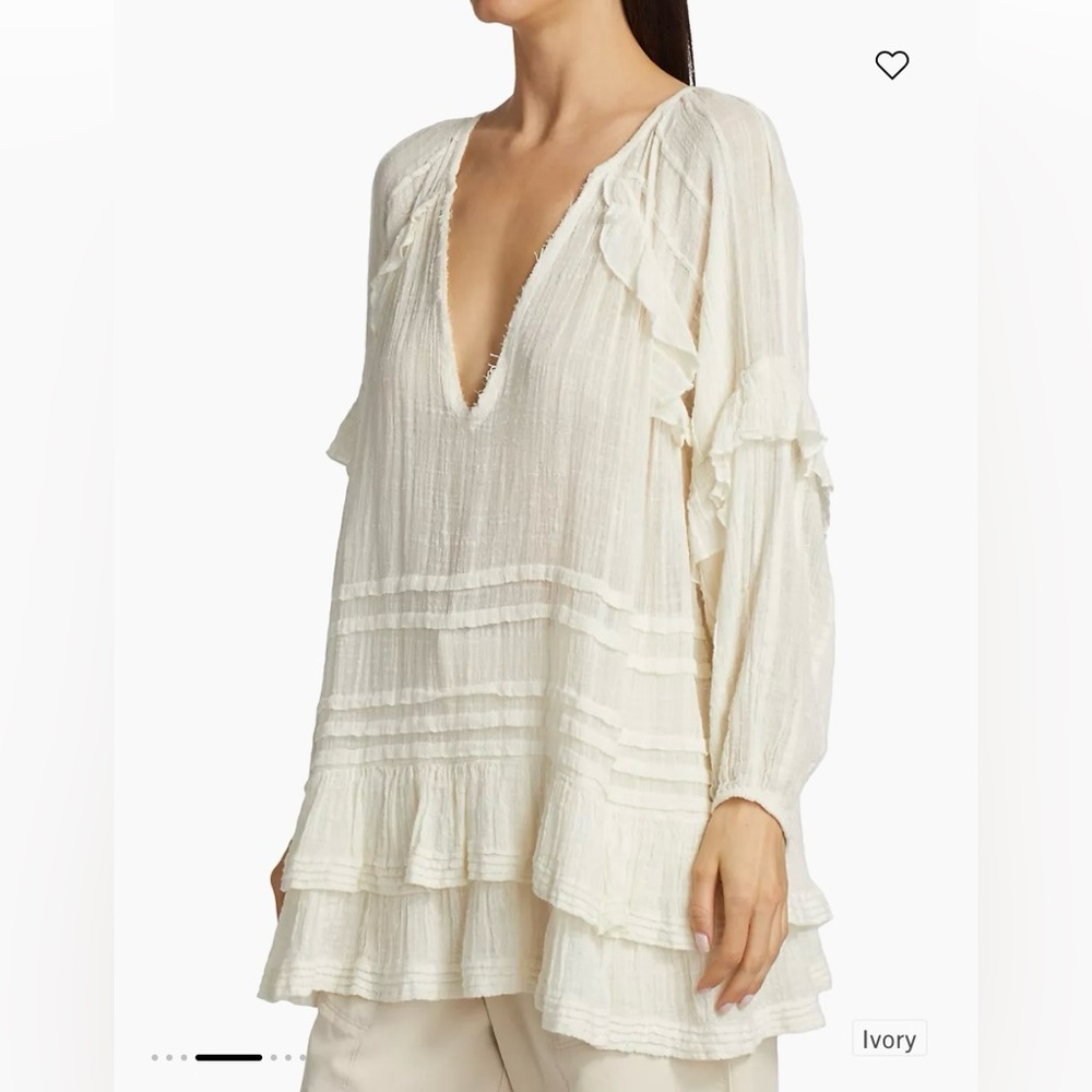 FP One Tamasi Ruffled V Neck Tunic